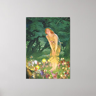 Fairies in the Moonlight Canvas Print