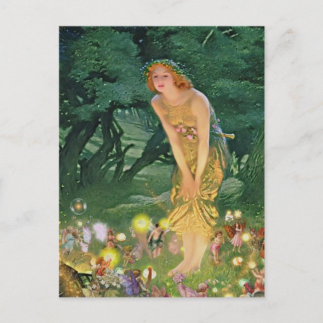 Fairies in the Moonlight Postcard (Front)
