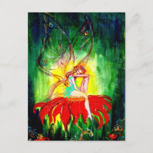 FAIRIES OF IRISES INVITATION POSTCARD