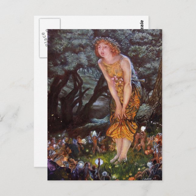 Fairies on a Midsummer Night in Girls Dream Postcard (Front/Back)