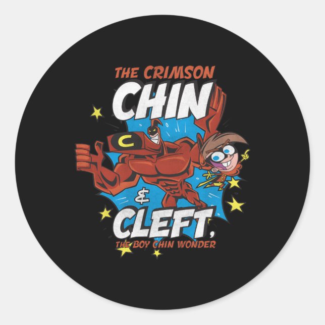 Fairly Oddparents Crimson Chin Cleft Classic Round Sticker (Front)