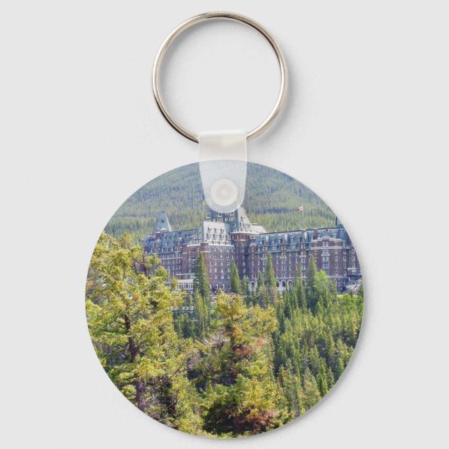 Fairmont Banff Springs Hotel In Banff Canada Key Ring (Front)