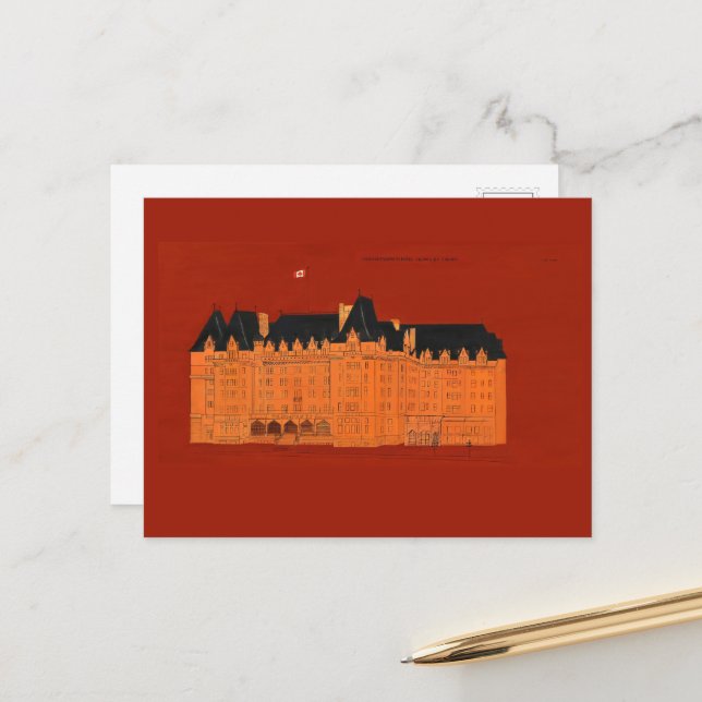 Fairmont Empress Hotel Victoria BC Canada Postcard (Front/Back In Situ)