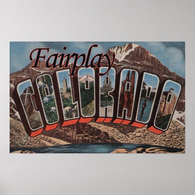 Fairplay, Colorado - Large Letter Scenes Poster (Front)