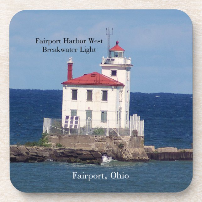 Fairport Harbour West Breakwater Light 6 coasters (Front)