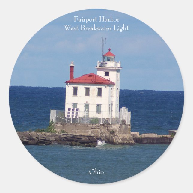 Fairport Harbour West Breakwater Light sticker (Front)