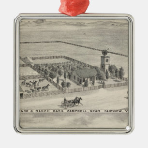 Fairview res, ranches metal tree decoration