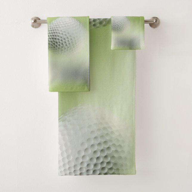 Fairway Finesse: Golf Essentials Pattern Play Bath Towel Set (Insitu)
