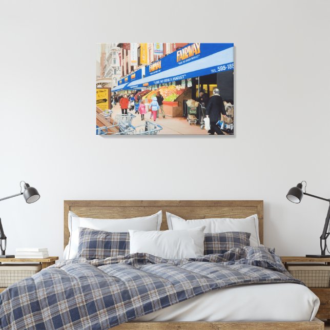 Fairway Market NYC Canvas Print (Insitu(Bedroom))