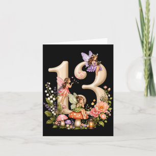Fairy 13 Years Old Birthday Girl 13th Birthday Card