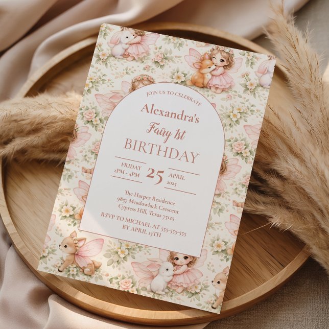 Fairy 1st Birthday Enchanted Garden Invitation (Creator Uploaded)