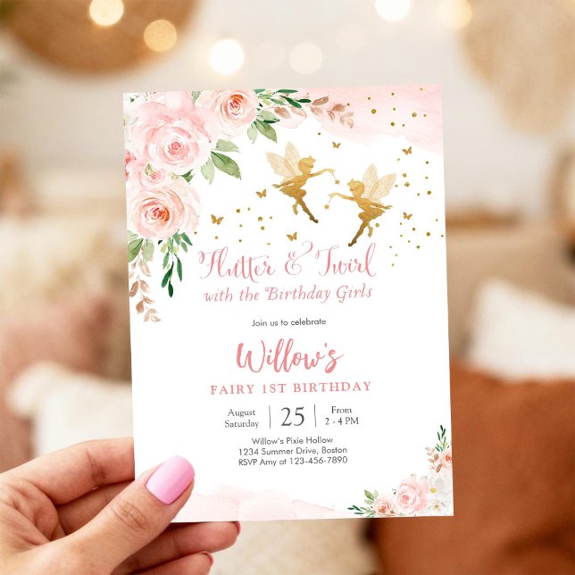 Fairy 1st Birthday Invitation (Creator Uploaded)