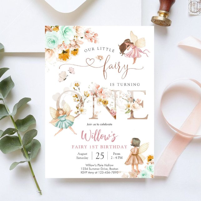 Fairy 1st Birthday Invitation (Creator Uploaded)