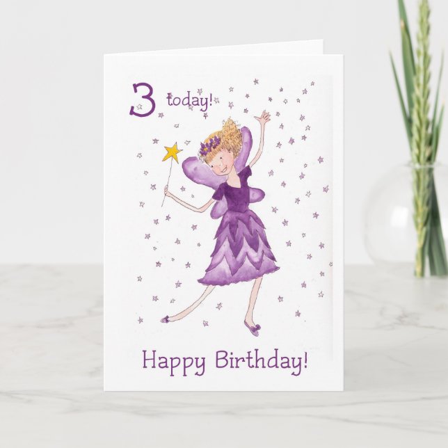 Fairy 3rd Birthday Card (Front)