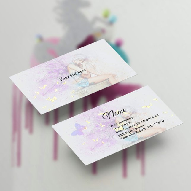 Fairy and Butterflies 2  Business Card (Creator Uploaded)