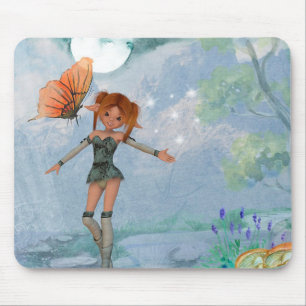 Fairy and Butterfly Mouse Pad