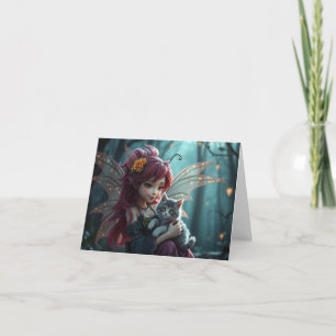 Fairy and Cat Card