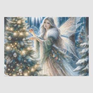  Fairy and Christmas Tree In the Enchanted Forest Tissue Paper