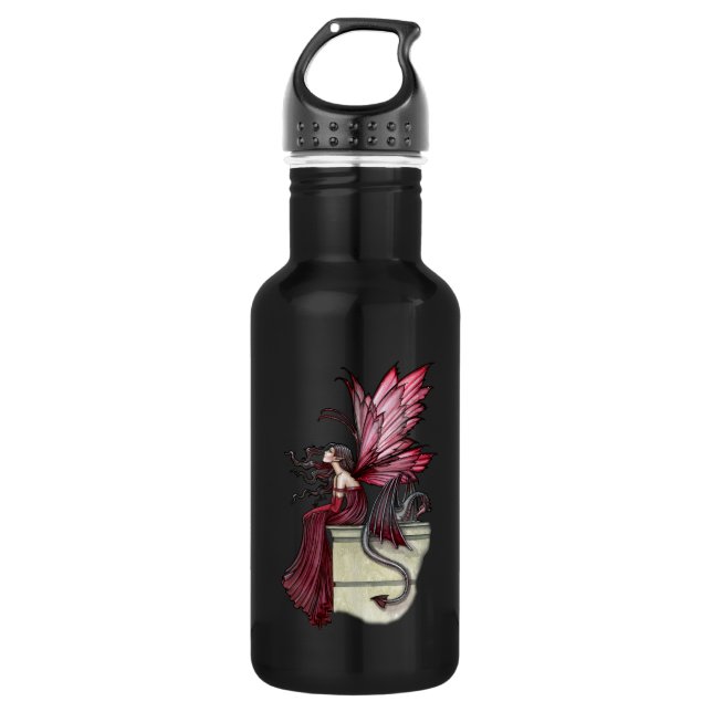 Fairy and Dragon Fantasy Art 532 Ml Water Bottle (Front)