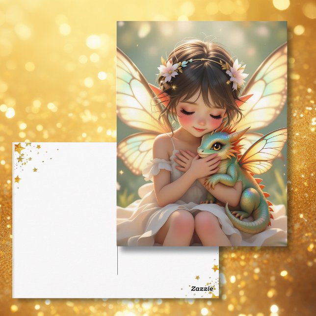 Fairy and Dragon | Keeping in Touch Postcard (Creator Uploaded)