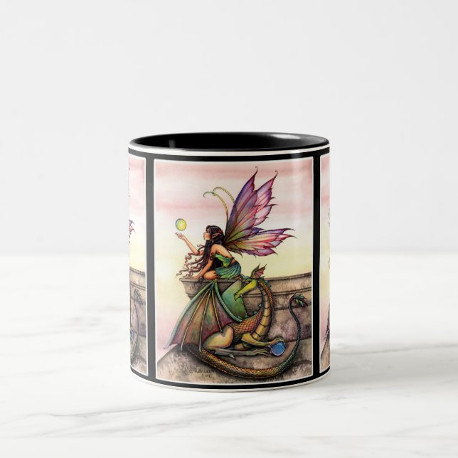 Fairy and Dragon Mug by Molly Harrison (Center)