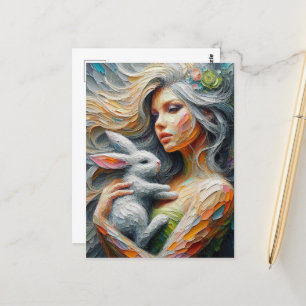 Fairy and her Bunny Postcard