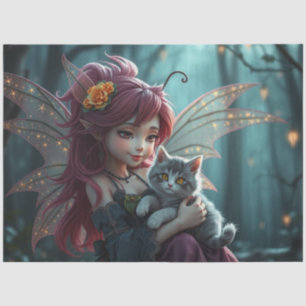 Fairy and her Cat,  Tissue Paper