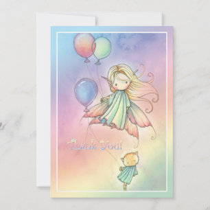 Fairy and Kitty Set of Birthday Thank You Notes