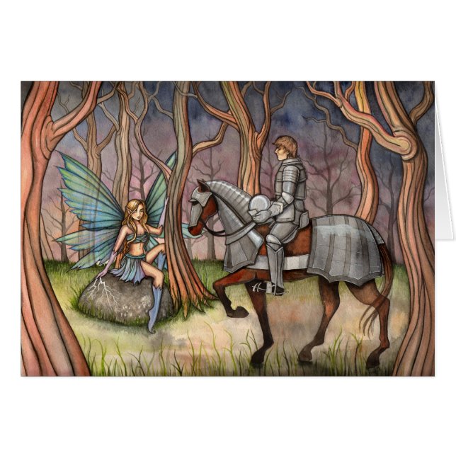 Fairy and Knight Card by Molly Harrison (Front Horizontal)
