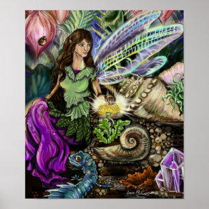 Fairy and Newt Friends Poster