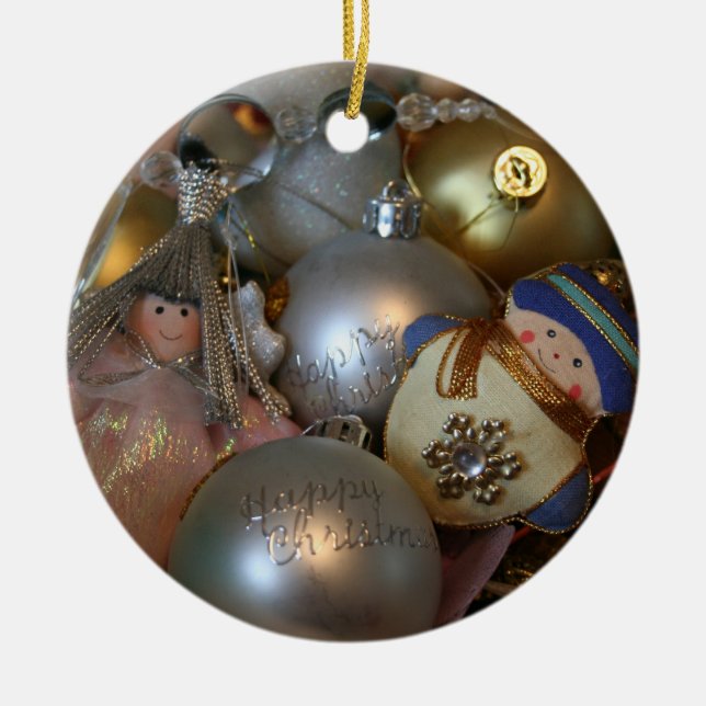 Fairy and Snowman Ornament (Front)