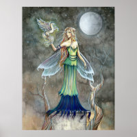Fairy and Tiny Pegasus Poster by Molly Harrison