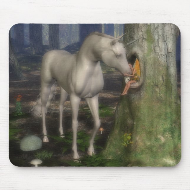 Fairy and unicorn. mouse pad (Front)