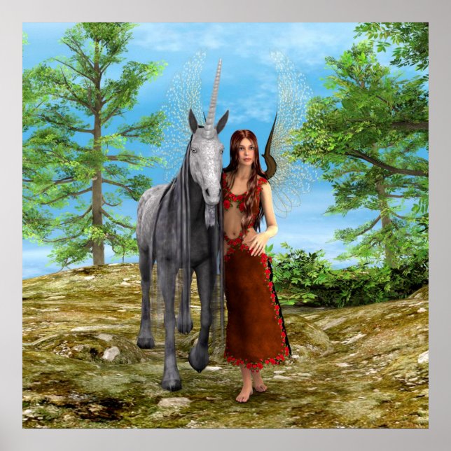 Fairy and Unicorn Poster (Front)