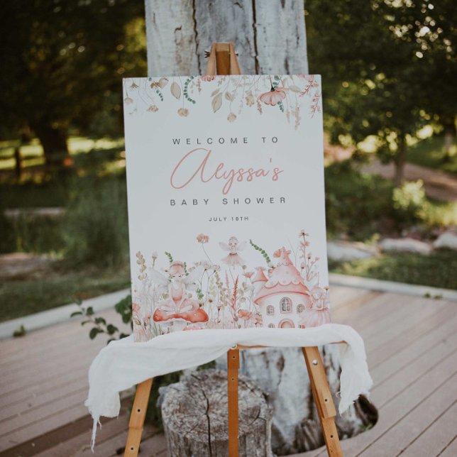 Fairy and Wildflowers Baby Shower Welcome Sign (Creator Uploaded)