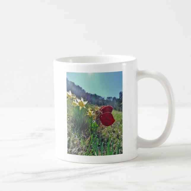 Fairy and yellow flowers coffee mug (Right)