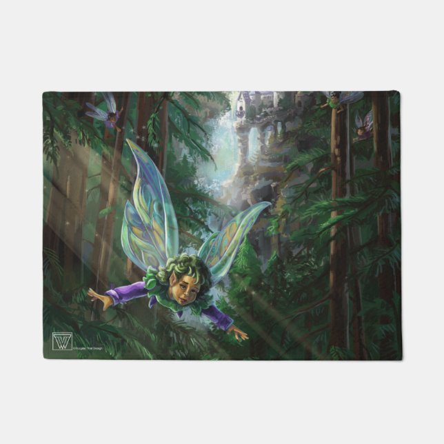 Fairy and Yosemite Falls Castle Doormat (Front)