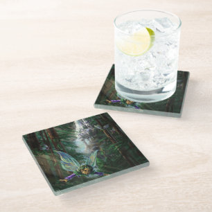 Fairy and Yosemite Falls Castle Glass Coaster