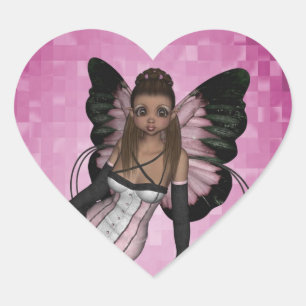 Fairy Angel Pamela Heart Sticker