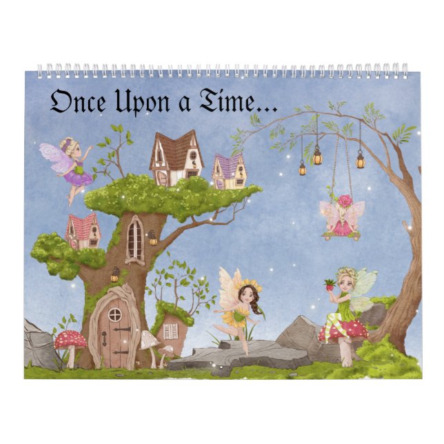 Fairy Art Illustrated Watercolor Postive Quotes Calendar (Cover)