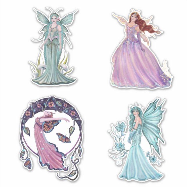 Fairy art with flowers and moon by Renee Lavoie (Front)