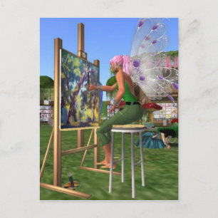 Fairy Artist Postcard