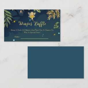 Fairy Baby Shower Diaper Raffle Enchanted Forest Enclosure Card