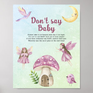 Fairy baby shower - Don't say baby  Poster