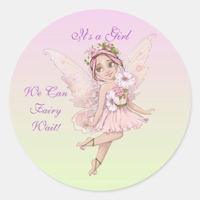 Fairy Baby Shower Envelope Seal (Front)