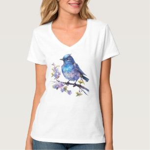 Fairy Bird Flowers watercolor Clipart-73611 T-Shirt