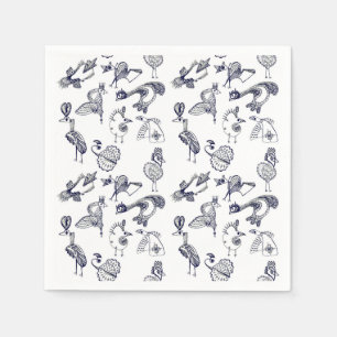 Fairy birds napkin