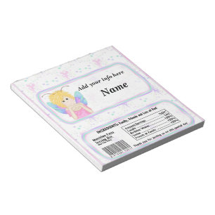 Fairy Birthday Candy Bar Wrapper Party Favours Notepad