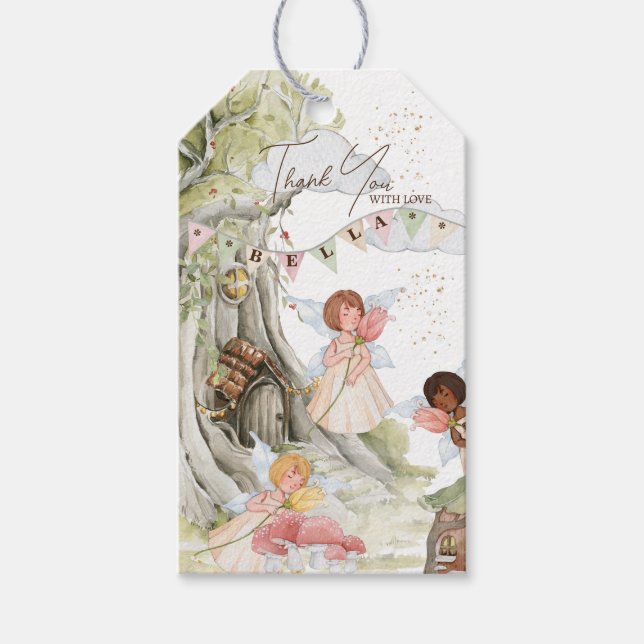 Fairy Birthday Gift Tags (Front)