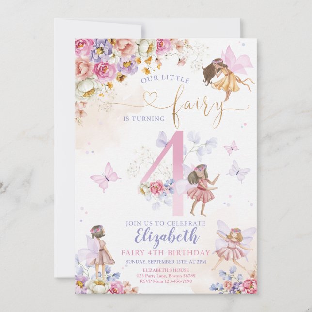 Fairy Birthday Invitation (Front)